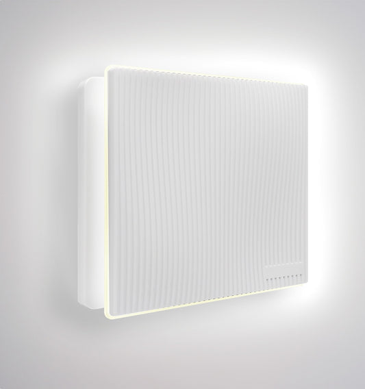 CubeTECH CTQF100t Smart LED 4" Inch Bathroom Extractor Fan w/Timer Overrun Delay. White Grooved High Airflow Silent Bathroom Fan - Toilet Ventilation