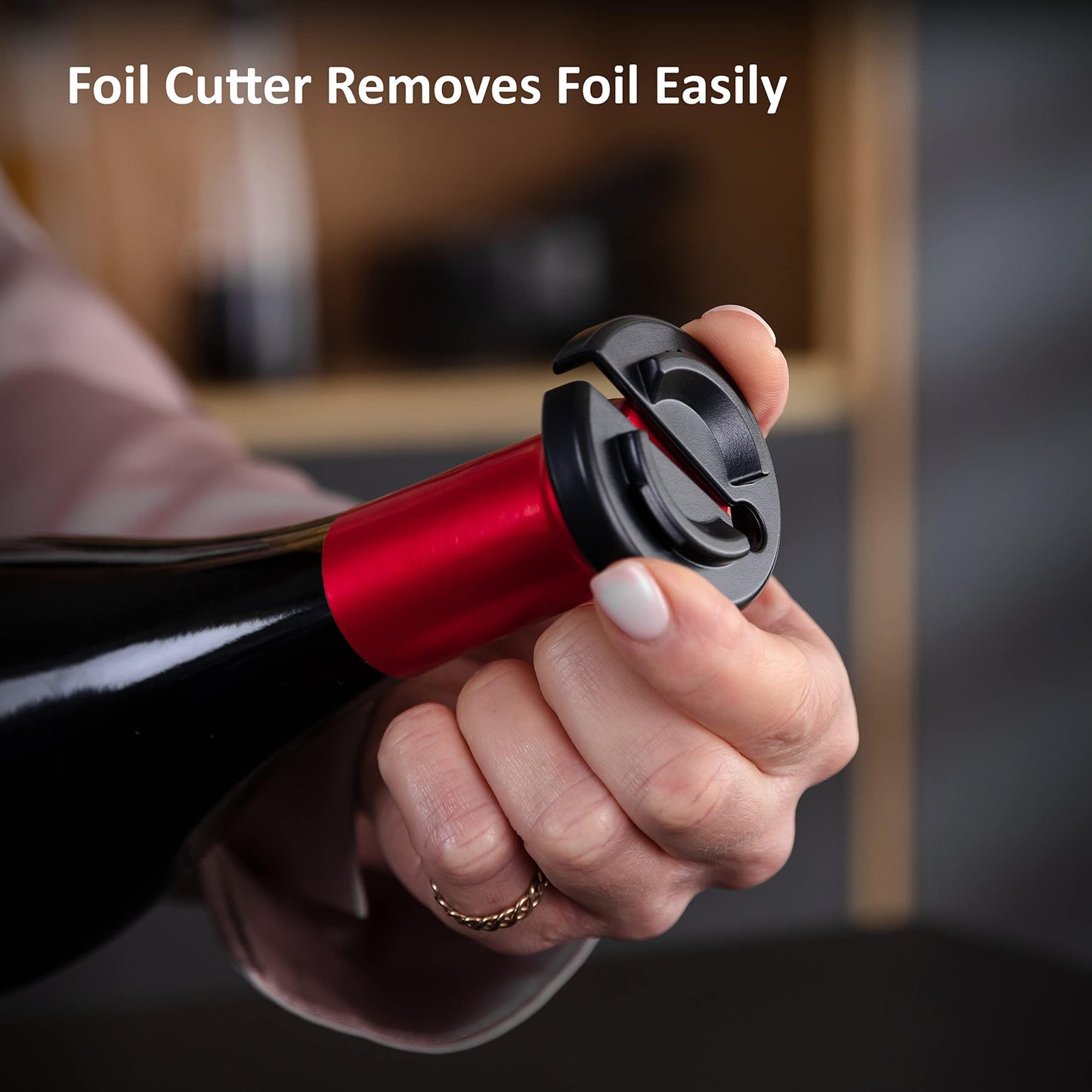 Haier 6-In-1 Electric Wine Bottle Opener Kit - Includes USB Rechargeable Bottle Opener - Tulip Wine Aerator Pourer - Foil Cutter - Vacuum Pump - 2