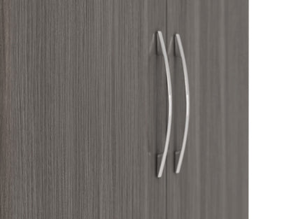 Seconique Nevada 2 Door 1 Drawer Wardrobe in Black Wood Grain