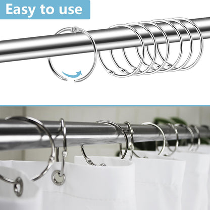 40 Pieces Large Shower Curtain Rings, Metal Curtain Ring