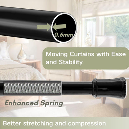 Shower Curtain Pole Extendable Curtain Rod Telescopic Spring Tension Rod Extendable Window Tension Rod Adjustable Curtain Pole No Screws for