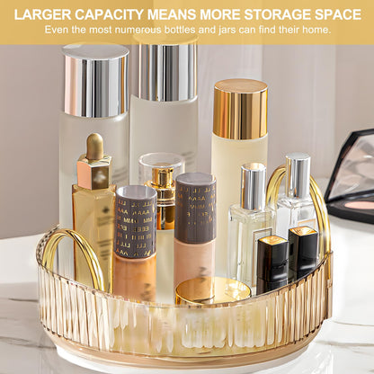 360 Rotating Makeup Organizer, Bathroom Cosmetic Holder Rack Large Capacity Cosmetic Organisers for Lipsticks, Nail Care, Skincare, Perfume