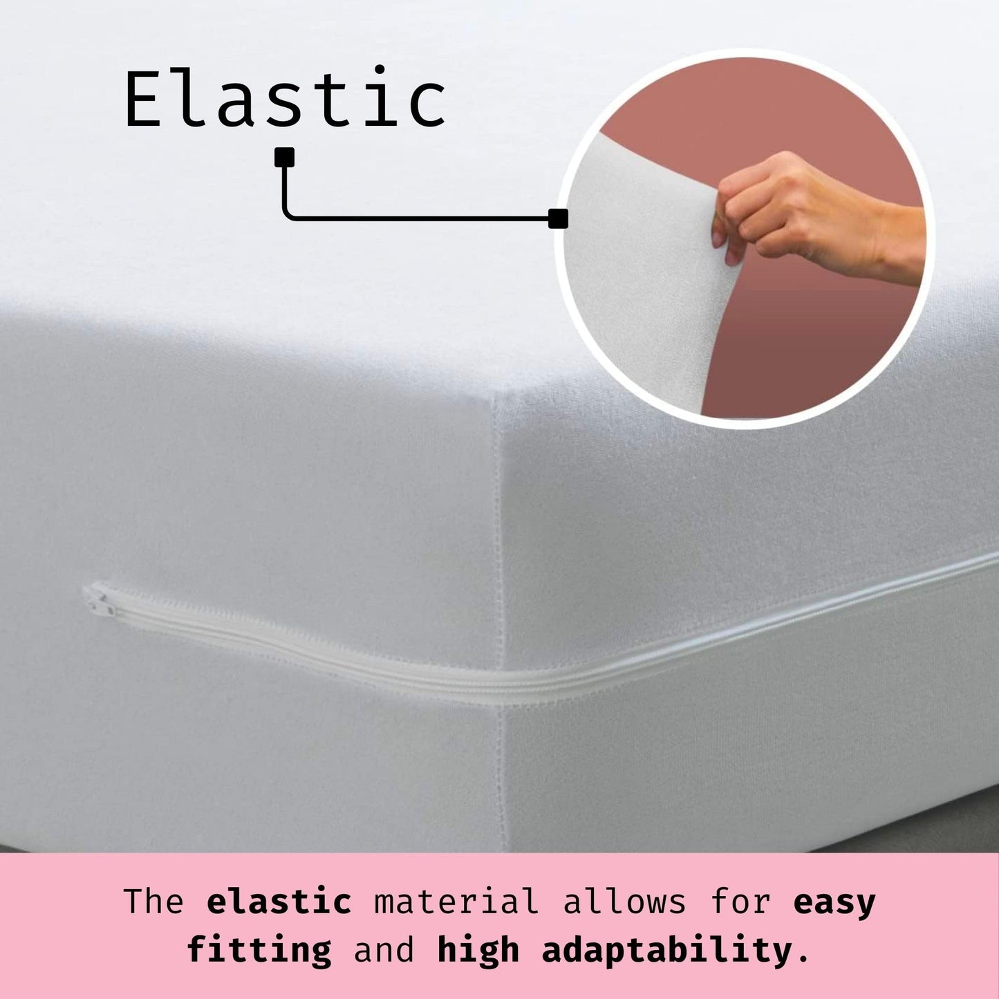 Tural Mattress Encasement Pack of 2 90x190/200cm Single Size Silk Touch Zipped