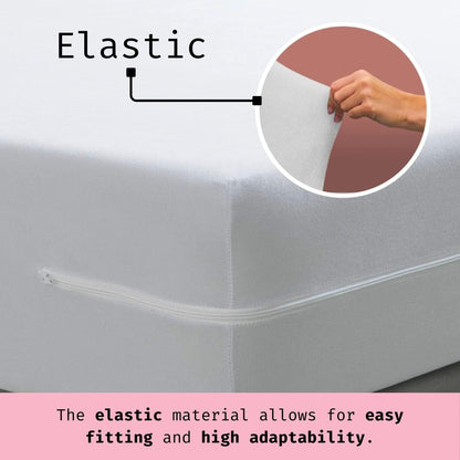 Tural Mattress Encasement Pack of 2 90x190/200cm Single Size Silk Touch Zipped