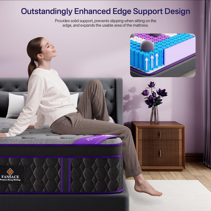 Queen Size Mattress, 14 Inch Deluxe Hybrid Queen Mattress in a Box, Cooling-Gel Memory Foam & Pocket Springs, Medium Firm, Pressure Relief, Extra Edge Support, 365-Night Trial (2026 Upgraded Support)