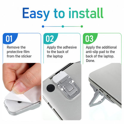 Bruislard 2 Pcs Keyboard Riser Zinc Alloy Foldable Laptop Stand