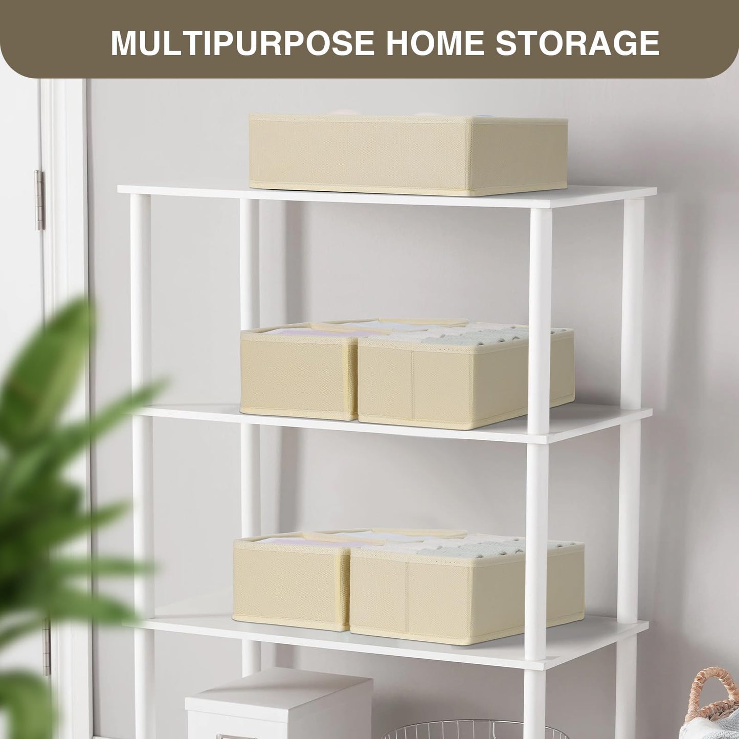Homsorout Drawer Organisers for Clothing - 8 Pack Dresser Drawer Organizers, Fabric Closet Organizers and Storage Drawer Dividers for Clothes, Socks