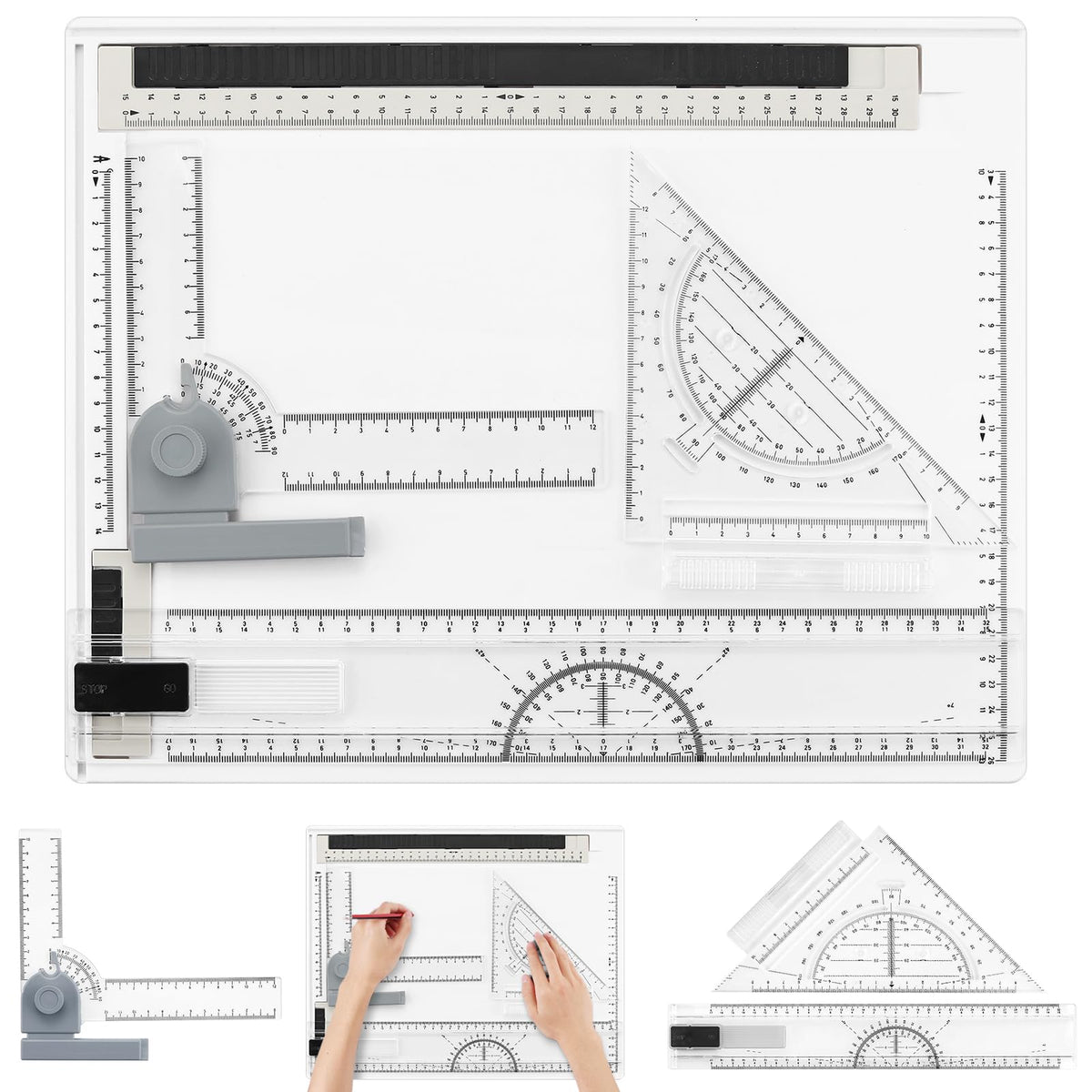 eSynic A4 Drawing Board Set with Adjustable Measuring System