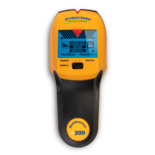 Zircon Multiscanner A200 Electronic Wall Scanner/Metal Detector/Live AC Wire Detection With SpotLite Pointer
