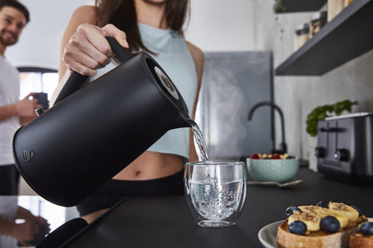 Swan SK14640BLKN Stealth Jug Kettle, Steamlined Design, Rapid Boil, 1.7L, 3000W, Matte Black