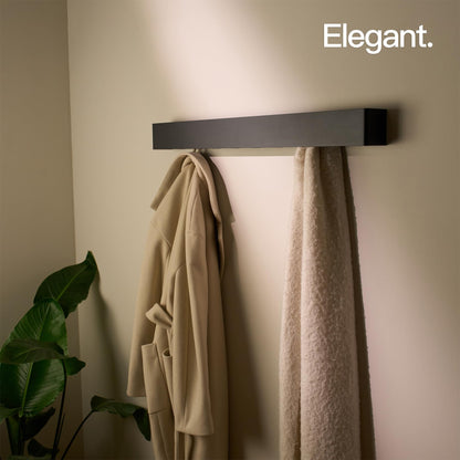 Designfactory Hamburg Coat Hooks wall Mounted | Metal Clothes Rail | Coat Rack | Coat Hook for wall | Modern Coat Hanger with Hidden Hooks | 80 cm