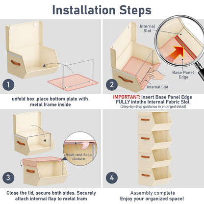 DIMJ Stackable Wardrobe Storage Organiser - Open Front Shelf Trapezoid Box