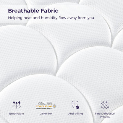 Resspry Single Mattress,12Inch Hybrid Mattress Medium Firm