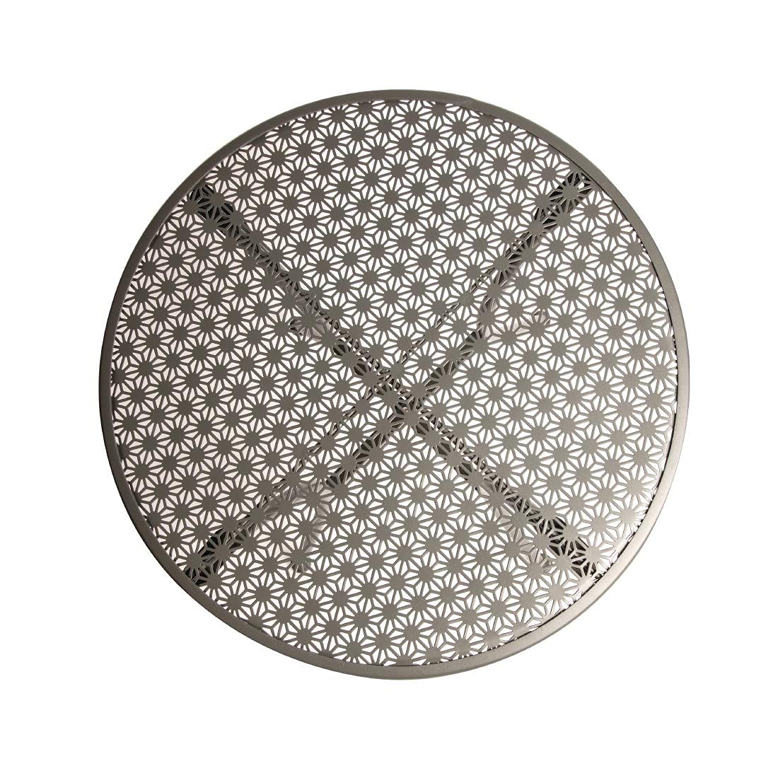 Bolero Weather Resistant Steel Round Bistro Table, Grey, 600mm, 600 mm
