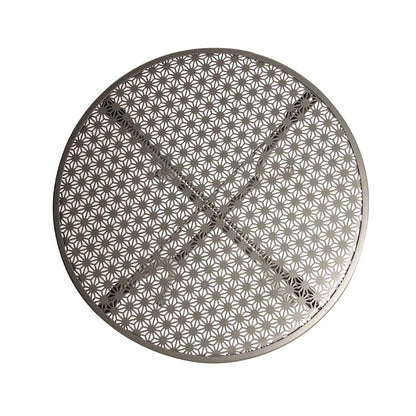 Bolero Weather Resistant Steel Round Bistro Table, Grey, 600mm, 600 mm