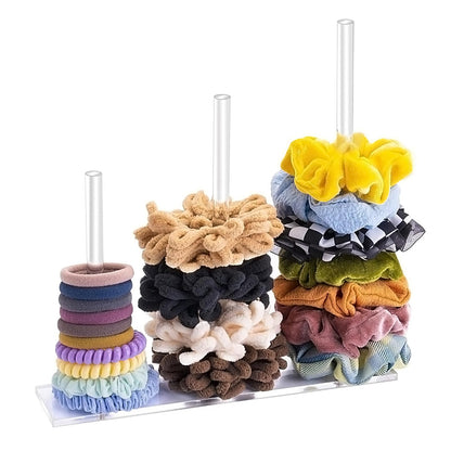 SANTUO Acrylic Hair Accessories Organiser for Silk Hair Ties, Hair Scrunchies Display Rack