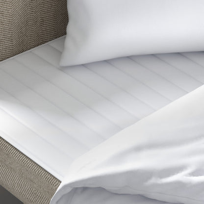 Madison Park Essentials Frisco Waterproof Sofa Bed Mattress Pad, Microfiber - All Over Elastic Mattress Protection Cover, Full 54x72", White