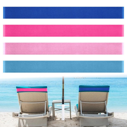 4Pcs Towel Bands for Beach, Sun Loungers, Beach Chair Towel Clips, Stretch Silicone Chair Bands Not Easily Broken