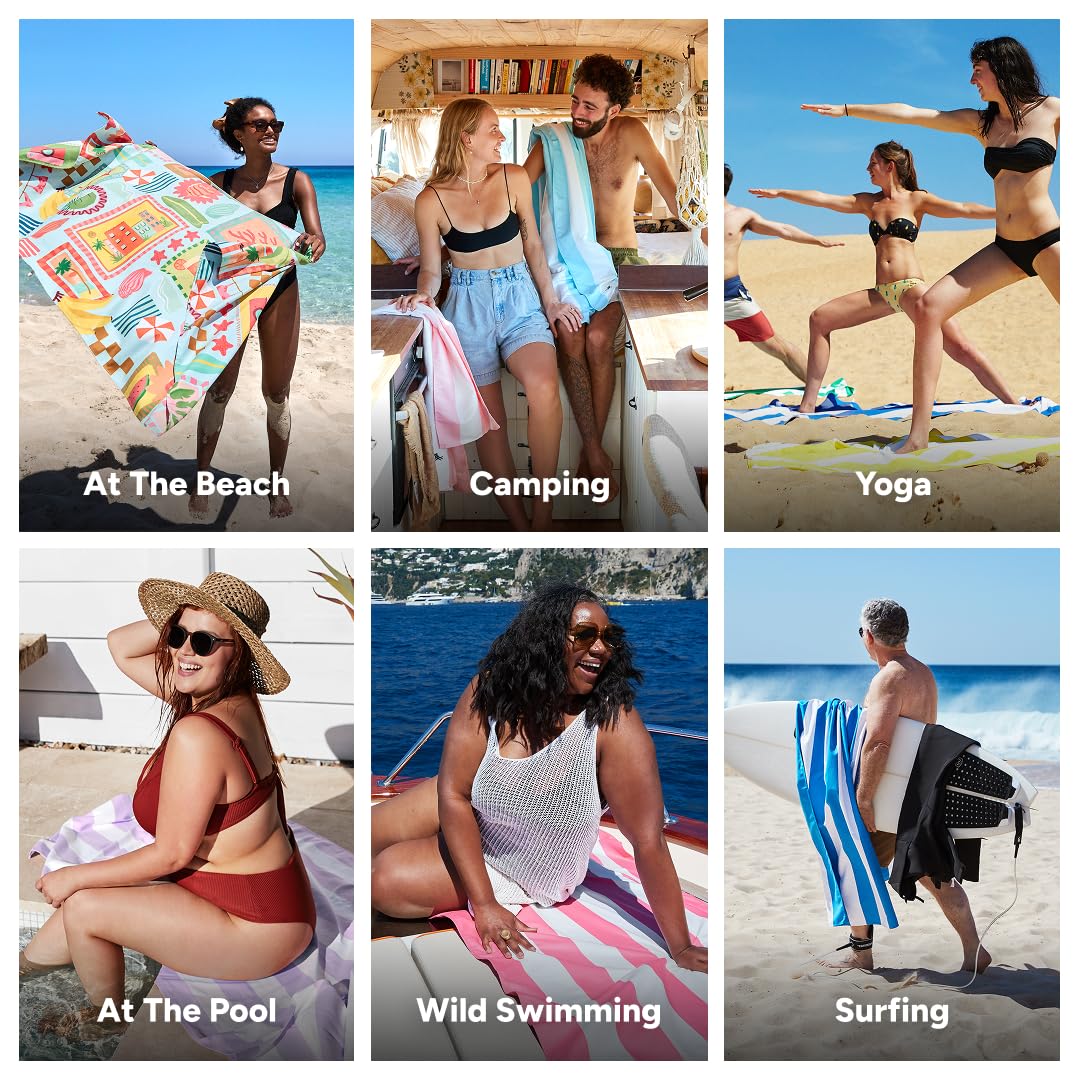 Dock & Bay Quick Dry Beach Towel - Wish You Were Here, Extra Large