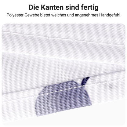 Lerores Shower Curtain, 120 x 200 cm, Blue Flower, Weighted Hem, Anti-Mould, Water-Repellent