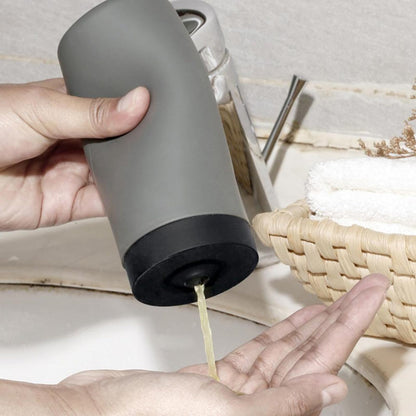 Nikou Dispenser Bottle, Refillable Dish Washing Liquid Dispenser - Silicone Divided Shampoo Shower Gel Bottle, Grey