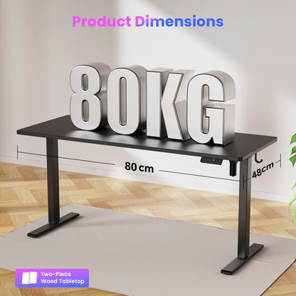 WALKINGDESK Electric Standing Desk, 80 x 60 cm, Black