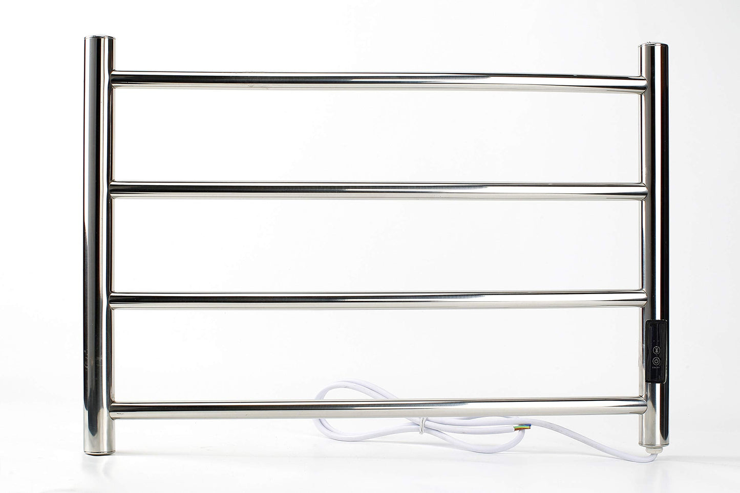 Perugia Electric Stainless Steel Towel Rail H420mm W600mm Electric Bathroom Towel Radiator