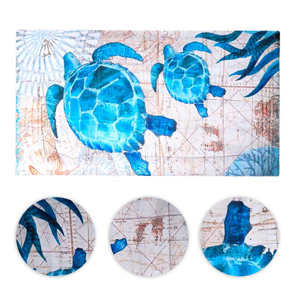 Bojueshaw Large Microfiber Beach Towels,Turtle Pattern Beach Towels,Lightweight Quick Dry Bath Towel for Swimming,Beach,Holiday,Travel