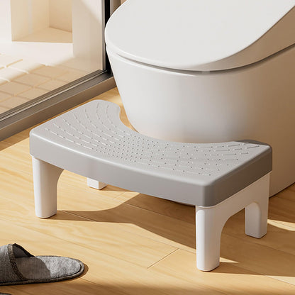 Fdit Toilet Stool for Adults & Kids, Non Slip Bathroom Squat Stool Poop Stool, Lightweight PP Foot Stool Potty Stool for Constipation Relief (Grey)