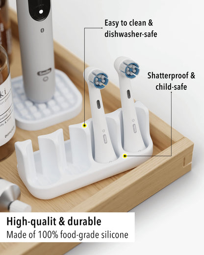 Qikfresh holder for 4 electric toothbrush heads (White)