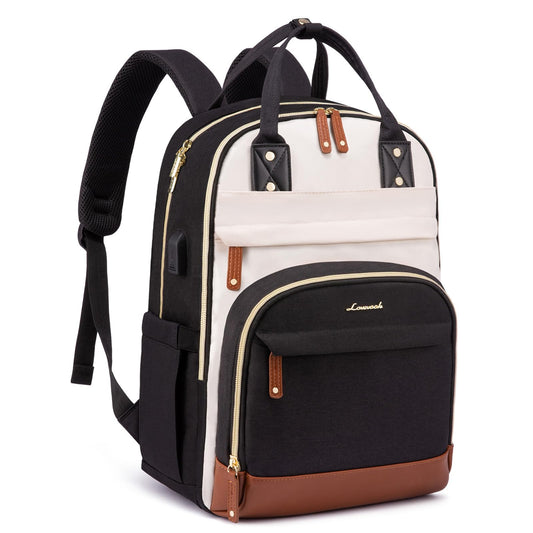 LOVEVOOK Laptop Backpack Women 15,6 inch, Waterproof Rucksack Bag with USB Port & Anti-theft Zipper, Large Womens Laptop Bags Back Pack for Work