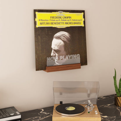YuanDian Light up Now Playing Vinyl Record Stand Wall Mount, Now Spinning Record Player Stand