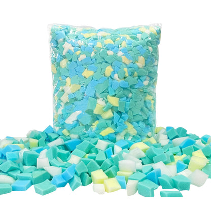 Welacer Multi Color Shredded Memory Foam Filling 2.2KG, Bean Bag Refill