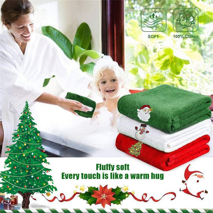 Springcmy Christmas Hand Towels3 Pack Set Kitchen Dish Towels Bathroom Housewarming Gifts Absorbent Kitchen Towels Christmas Decorations Towel