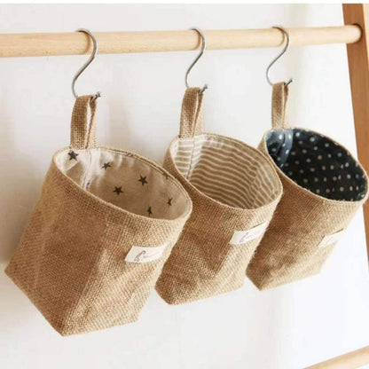 3 Pcs Small Hanging Storage Basket, Hanging Bag, Wall Hanging Basket