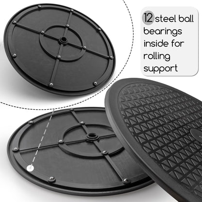 Famgee 12 Inch Lazy Susan Turntable Heavy Duty Rotating Swivel Stand Lazy Susan with Steel Ball Bearings for Flat Panel Monitors, Computer, TV