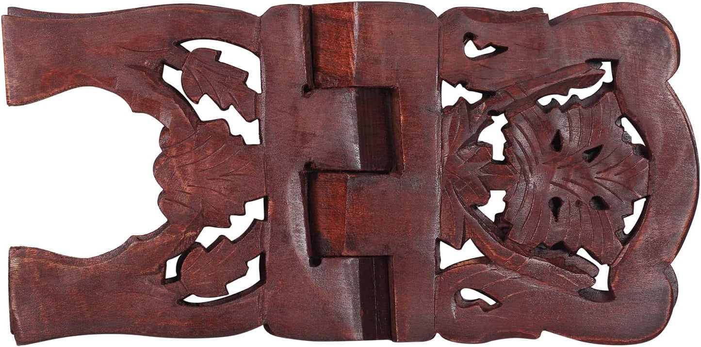 eTroves Handmade Wooden Book Reading Holder Stand Rihal Rehal Al-Quran Bible Gita