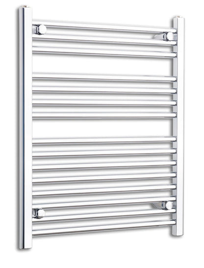800mm Wide Chrome Heated Towel Rail Radiator Straight Flat Bathroom Warmer Rack Central Heating Turkish Zone (800mm Wide x 800mm Height)