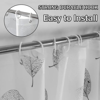 FSTIANXIA Shower Curtain for Bathroom,PEVA Fabric Curtain Bathroom Curtain with Grommets & Hooks,Washable Mould Proof Mildew Resistant