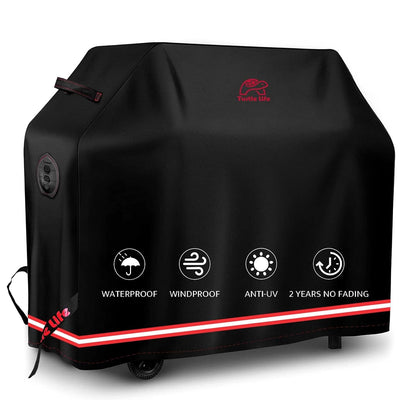 Turtle-Life BBQ Grill Cover,64 Inch Heavy Duty Waterproof Barbecue Gas Grill Covers for Weber Genesis Char-Broil Brinkmann, No Fading Away Within 2