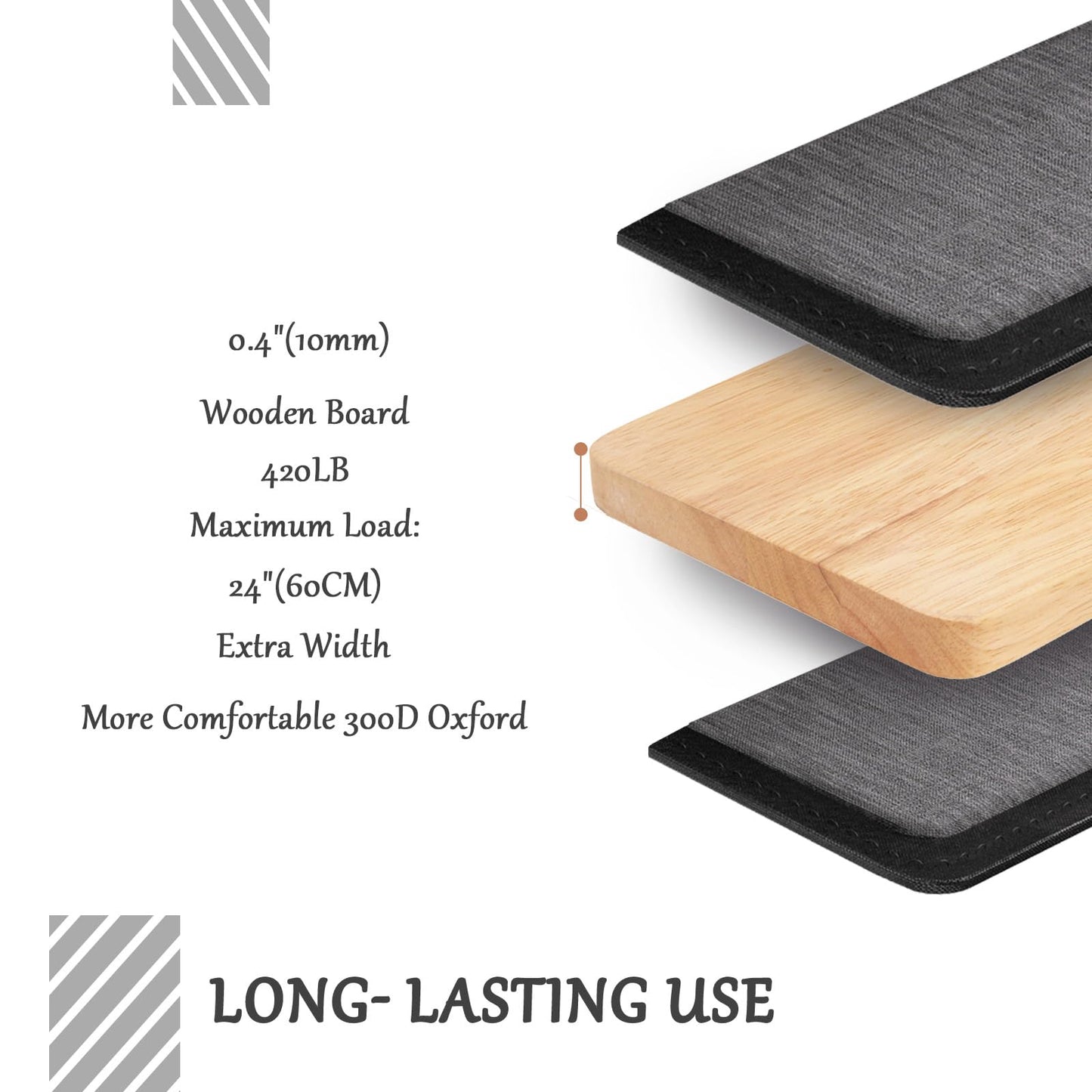 VERONLY Heavy Duty Couch Cushion Support Board- (60x205CM) Extra Thick Solid Wood Under Couch Insert to Instantly Repair Sagging Sofa Seat