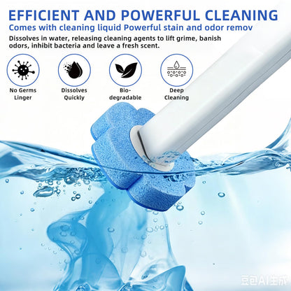 Disposable Toilet Brush, Toilet Wand Starter Kit with 48 Refill Heads, Wall Mounted Toilet Bowl Cleaner Brush with Holder & Storage Caddy