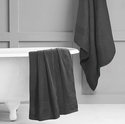 Textile Do Extra Large Super Jumbo Bath Sheet Towel 100% Egyptian Cotton XL Bath Sheets(100 x 200 cm-600 GSM) (Charcoal)