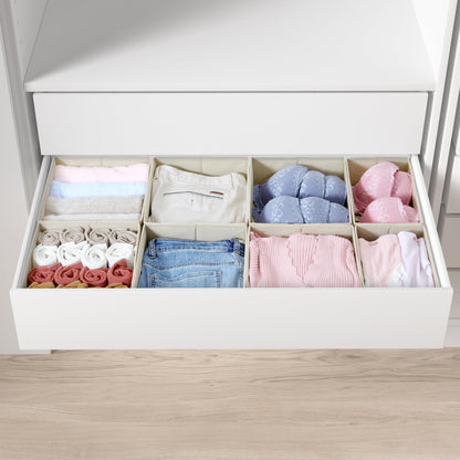 ORLISA Drawer Organiser for PAX 100 Drawers (100x58cm), 8 Pack Closet Organiser Set, Fabric Drawer Dividers & Wardrobe Organisers for Clothes Storage