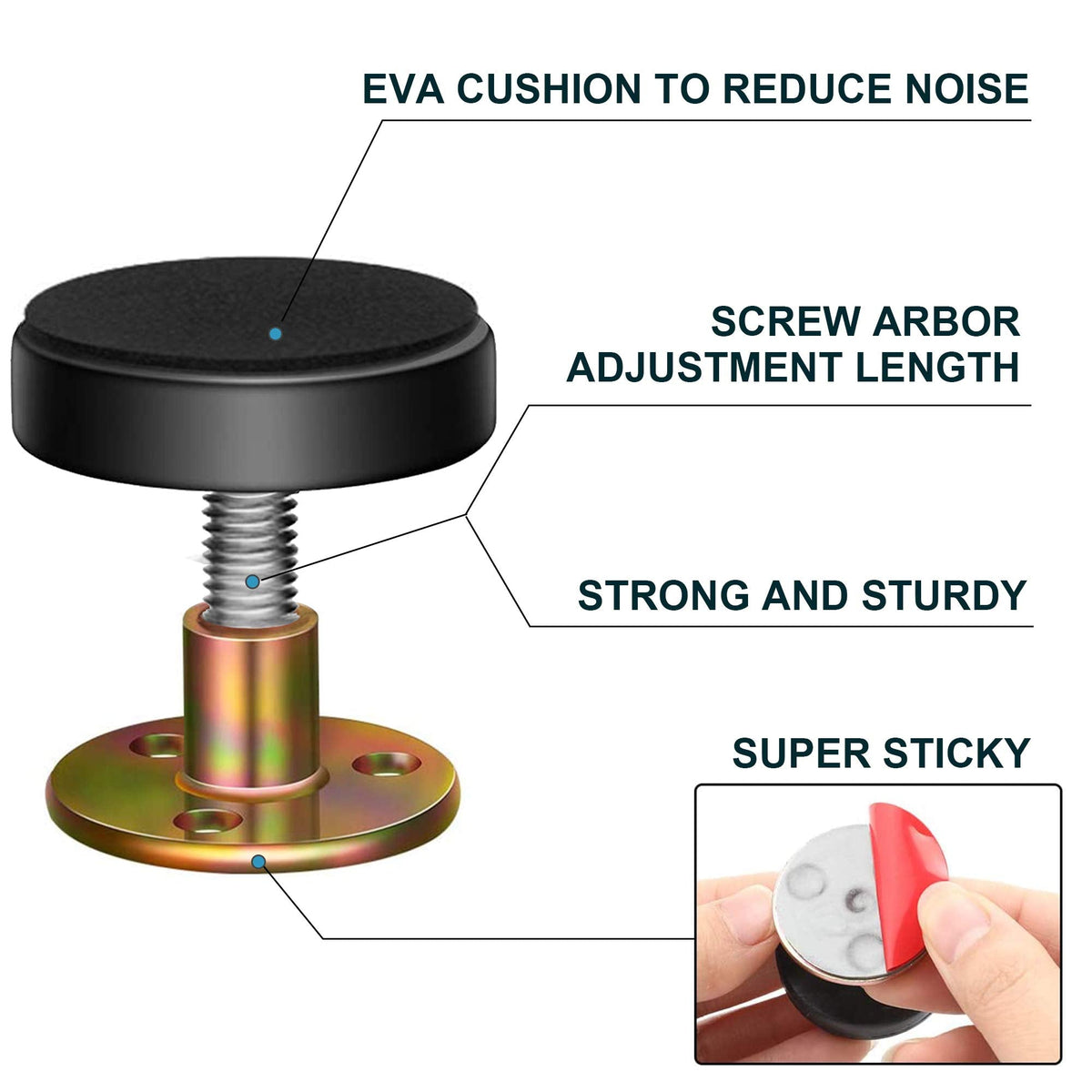 Adjustable Threaded Bed Frame Anti-Shake Tool for Bed, Headboard Stoppers, Telescopic Support for Room Wall,Bedside Headboards Prevent loosening