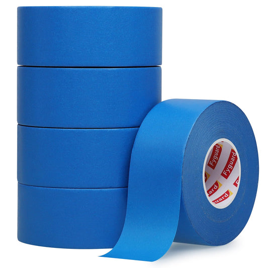 5 Rolls Painters Tape Blue, 36mm x 50m Masking Tape Decorators Tape Paper Tape Heat Resistant UV Resistant for Sharp Lines Edge Treatment Color
