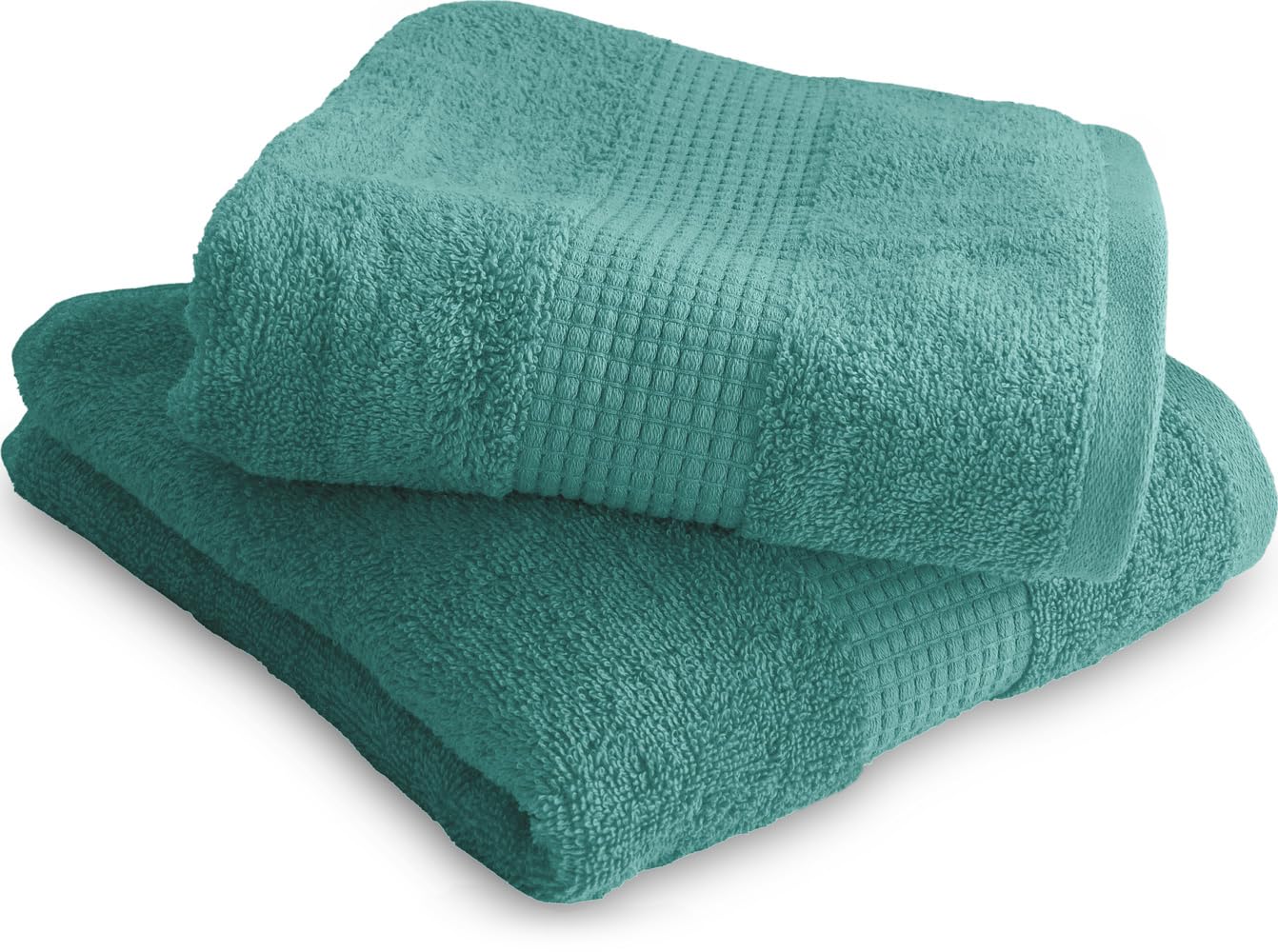 Le linge de Jules Set of 2 Hand Towels 50 x 90 cm 100% Cotton 450 g/m² Lagoon Green