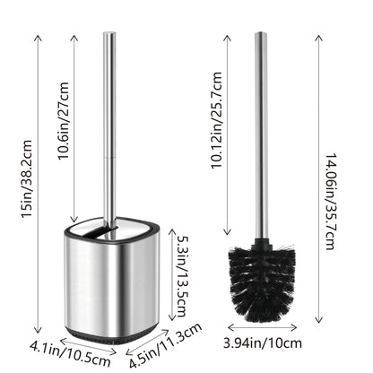 Sleek Toilet Brush Holder Set Toilet Bowl Brush Stainless Steel Automatic Open lid Toilet Bowl Cleaner Brush with Durable Bristle Head Toilet