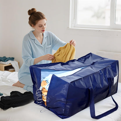 Dntorx 8 Pack 90L Moving Bags, Heavy Duty Oversized Storage Totes, Blue