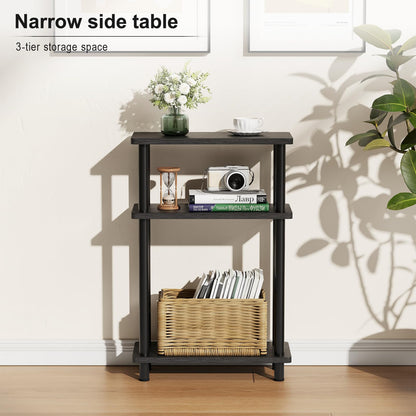 APICIZON Narrow Side Table, Slim Small Table, 3 Tier End Table Living Room, 40x18x61.5cm, Modern Thin Side Tables for Living Room, Bedroom, Sofa,